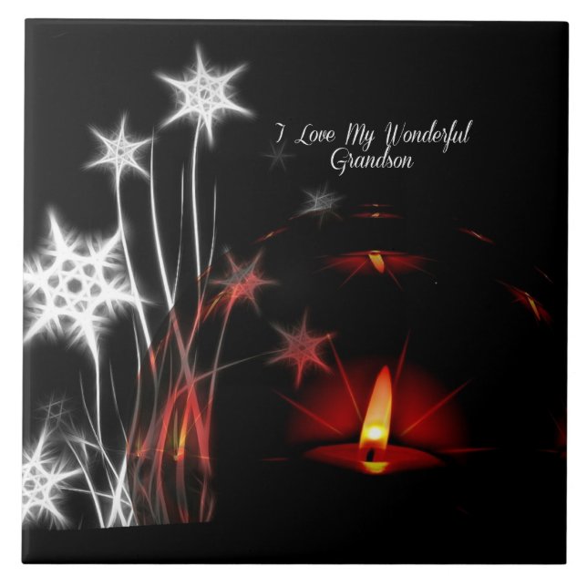 Carreau "J'Aime Mon merveilleux petit-fils" (Devant)