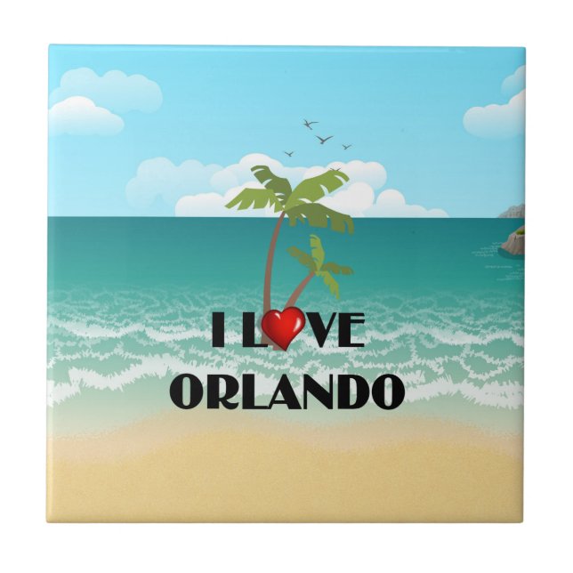 Carreau J'aime Orlando, Floride (Devant)