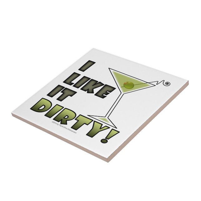 Carreau J'AIME QUE ÇA SOIT SALE ! Dirty Martini Cocktail H (Côté)