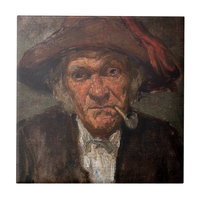 Carreau James Whistler - Un homme fume un tuyau (Devant)