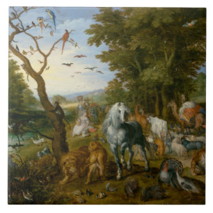 Carreau Jan Brueghel l'Ancien - L'entrée des animaux