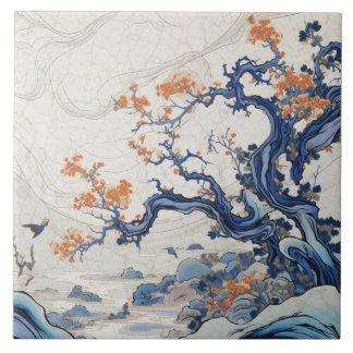 Carreau Japon traditionnel Kutani Art ornemental 10