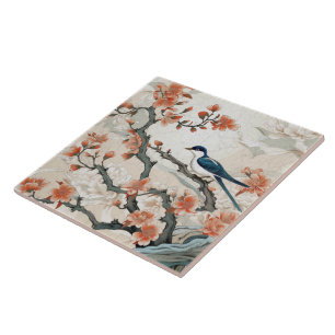 Carreau Japon traditionnel Kutani Art ornemental 17