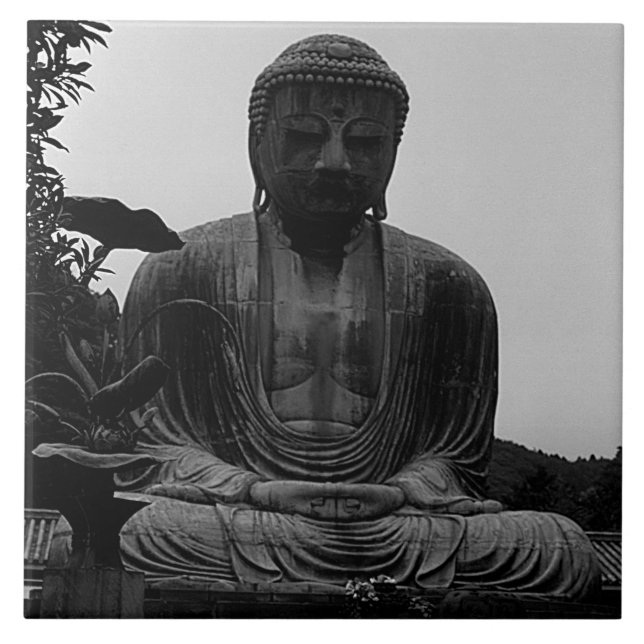 Carreau Japon vintage Kamakura Grand Bouddha Magnet (Devant)