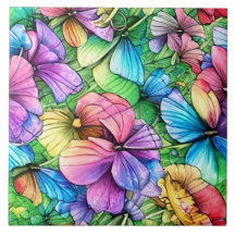 Jardin aquarelle coloré