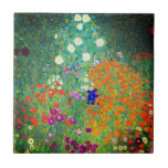 Carreau Jardin aux fleurs Gustav Klimt<br><div class="desc">Carrelage représentant le Jardin aux fleurs de Gustav Klimt (1906). Un beau jardin de fleurs violettes,  rouges,  blanches,  bleues et oranges. Un grand cadeau pour les amateurs d'art Art Nouveau et autrichien.</div>
