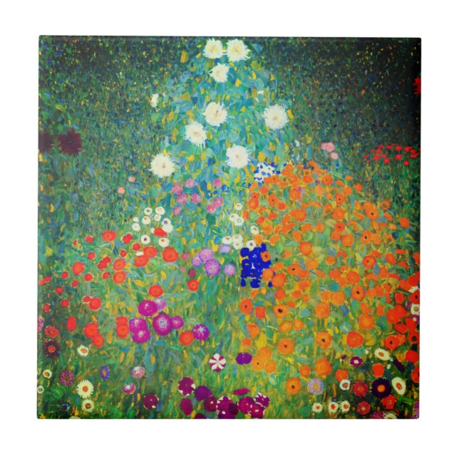 Carreau Jardin aux fleurs Gustav Klimt (Devant)