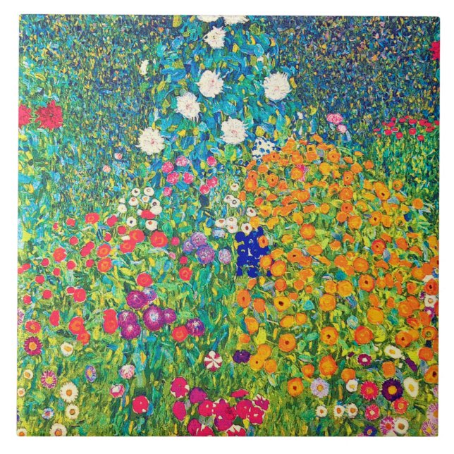 Carreau Jardin aux fleurs, Gustav Klimt (Devant)