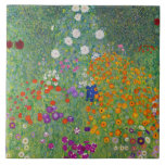 Carreau Jardin aux fleurs Gustav Klimt Art Vintage Art Nou<br><div class="desc">Gustav Klimt Jardin Fleur Jardin Art Nouveau Vintage Peinture Art Nouveau 1907</div>