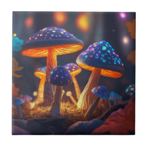 Carreau Jardin de champignons magiques lumineux Mystique F