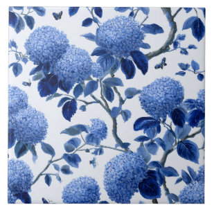 Carreau Jardin de Cottage Fleur de Hortensia Bleu