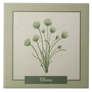 Carreau Jardin de fines herbes de ciboulette Relief Faux C