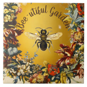 CARREAU JARDIN DE FLEURS DE L'ABEILLE À MIEL, RUCHER APICO