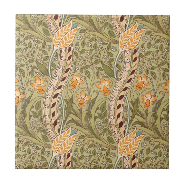 Carreau Jardin de jonquilles de William Morris Fleur Class (Devant)