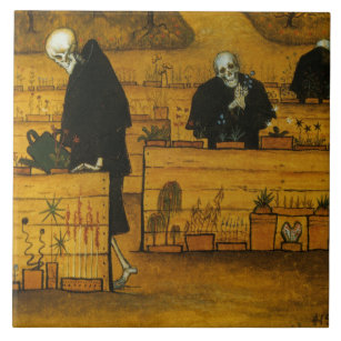 Carreau Jardin de la mort (par Hugo Simberg)