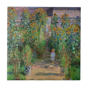 Carreau Jardin de Monet Vetheuil Impressionim Peinture de