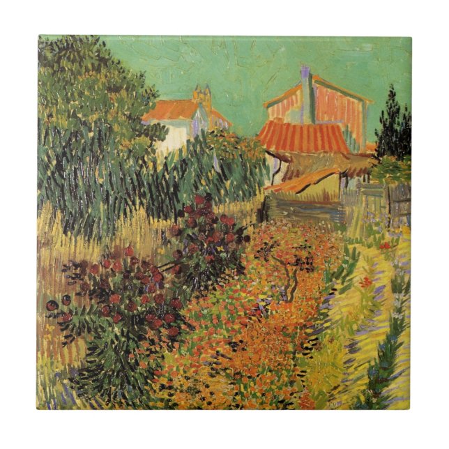 Carreau Jardin derrière une maison par Vincent van Gogh (Devant)