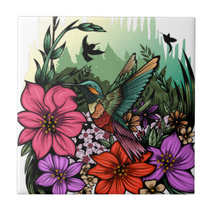 Carreau Jardin des colibris