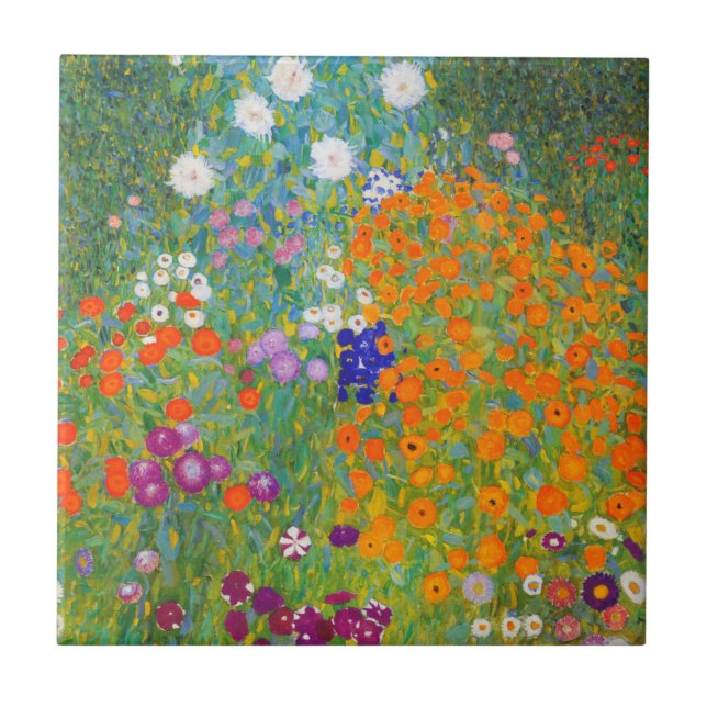 Carreau Jardin des fleurs de Gustav Klimt (Devant)