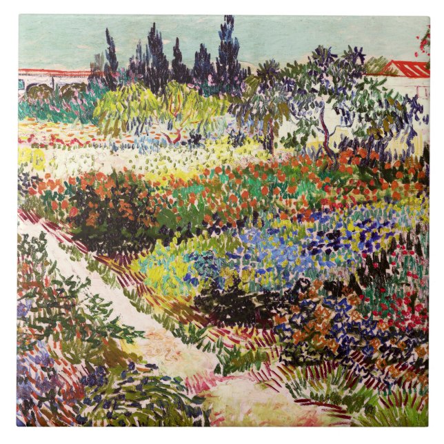 Carreau Jardin Floral Van Gogh À Arles Art Floral (Devant)