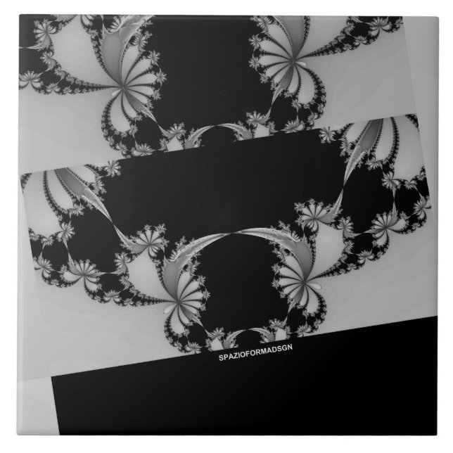 Carreau Jardin fractal gris (Devant)