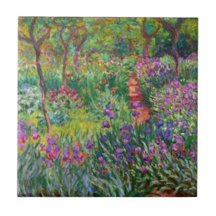 Carreau Jardin Monet Iris à Giverny Tile