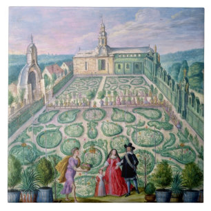 Carreau Jardin néerlandais, 1650 (la semaine sur le
