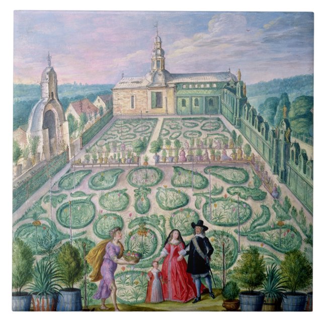 Carreau Jardin néerlandais, 1650 (la semaine sur le (Devant)
