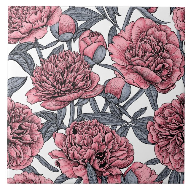 Carreau Jardin rose (Devant)