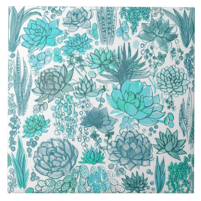 Carreau Jardin succulent (Devant)