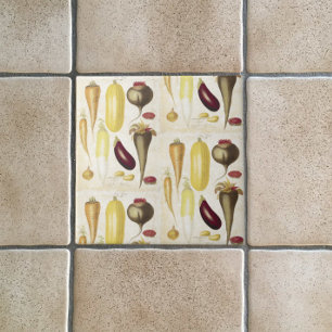 Carreau Jardin vintage Légumes Cuisine Art