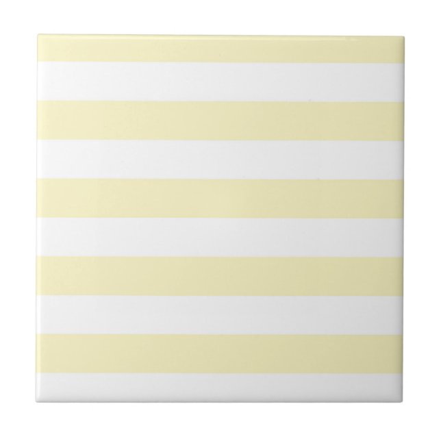 Carreau Jaune Beurre et Rayures Blanches (Devant)