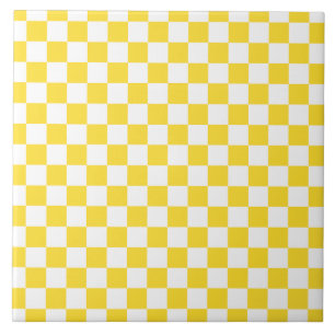 Carreau Jaune blanc À damiers Motif de tableau de bord