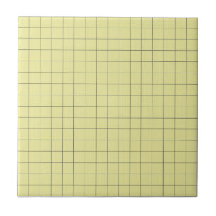 Carreau Jaune doux et noir À damiers Rétro minimaliste