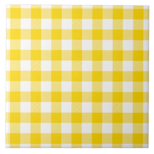 Carreau Jaune et blanc En vichy Chèques Carré Motif