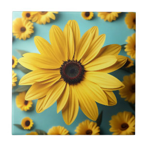 Carreau Jaune Joyeux Floral