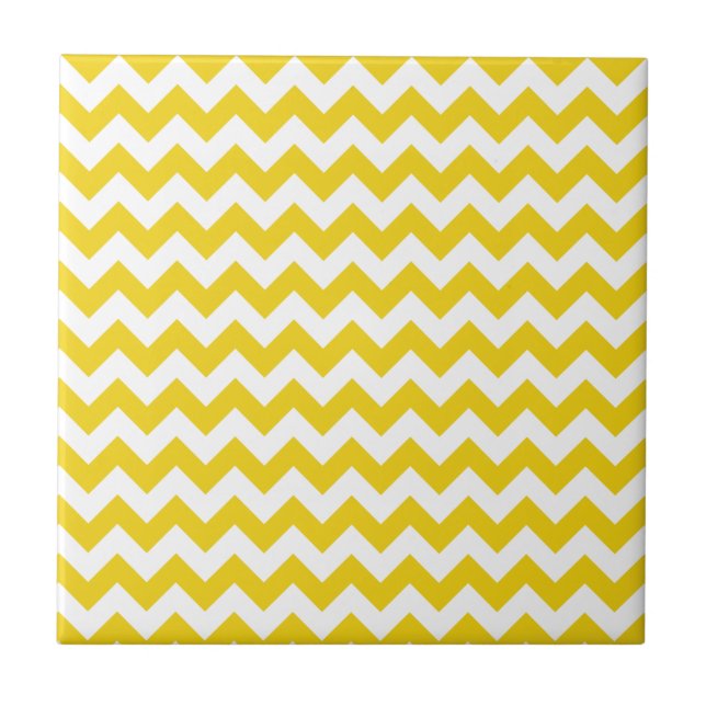 Carreau Jaune Zigzag, Jaune Chevron, Motif géométrique (Devant)