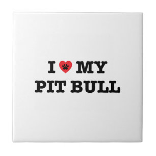 Carreau Je Coeur Mon Pit Bull