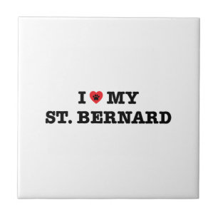 Carreau Je Coeur Mon St Bernard