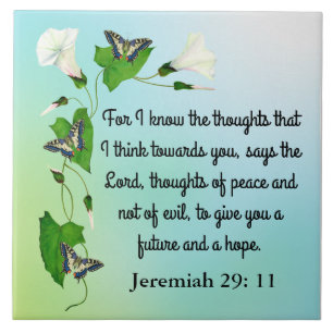 Carreau Je connais les pensées que je pense que la Bible V