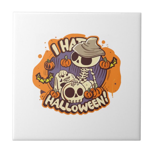 Carreau je déteste halloween (Devant)