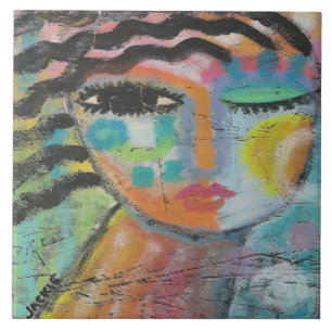 Carreau Je me sens bien Peinture acrylique Abstraite sur l