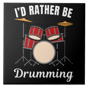 Carreau Je préférerais être à mon travail, batteur disant