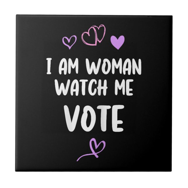 Carreau Je Suis Femme Regardez Moi Voter (Devant)