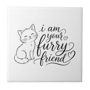 Carreau Je suis votre ami à fourrure Design d'animal de co