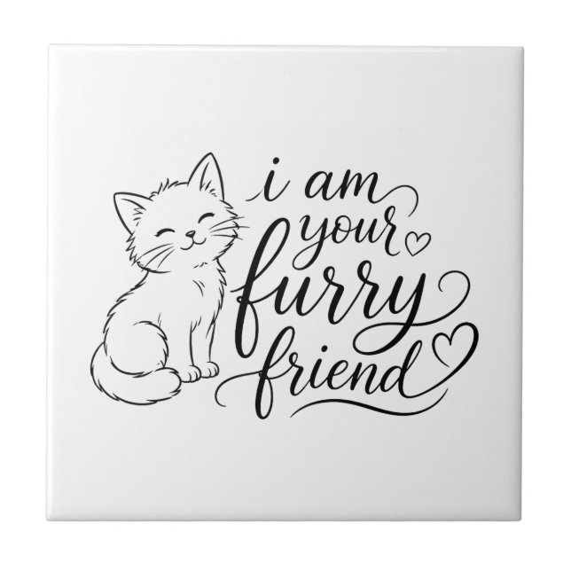 Carreau Je suis votre ami à fourrure Design d'animal de co (Devant)