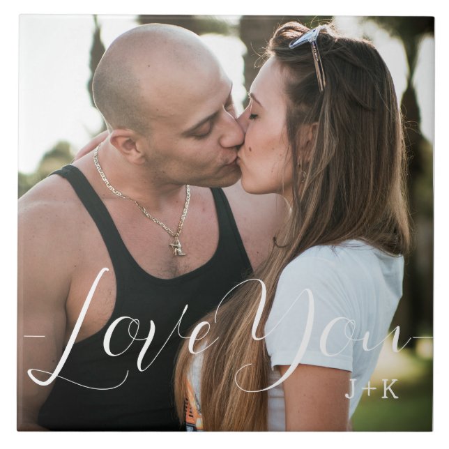 Carreau Je t'aime, couple d'amour (Devant)