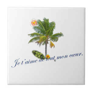 Carreau Je t'aime de tout mon cœur 