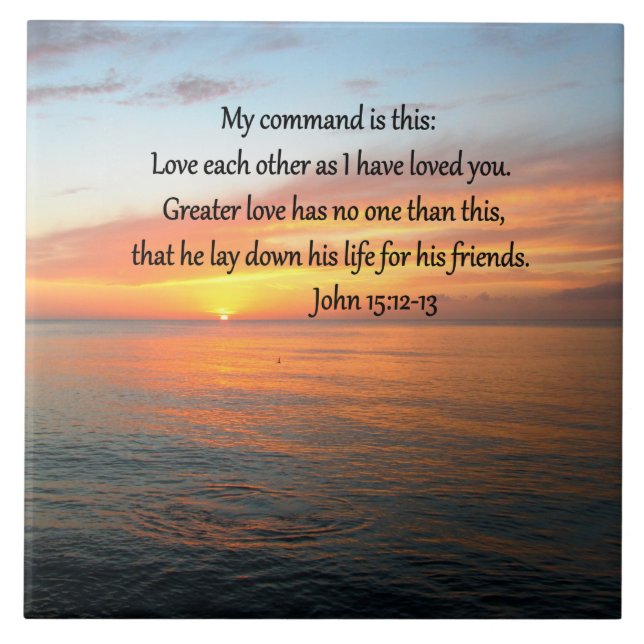 CARREAU JEAN 15:12 LEVER LE LEVER SUR L'OCÉAN (Devant)