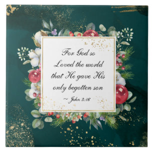 Carreau Jean 3:16 Dieu a tellement aimé le monde, Noël
